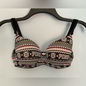 Victoria’s Secret Demi Bra PINK Wear Everywhere 32C Snowflake